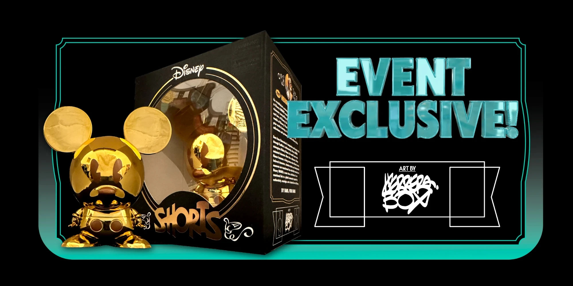 Event Exclusive: golden Mickey Disney Shorts figure, available only at events