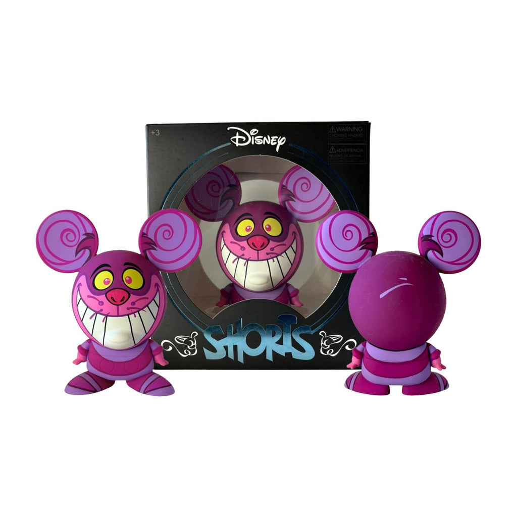 Disney Shorts Cheshire Cat front and back views with box