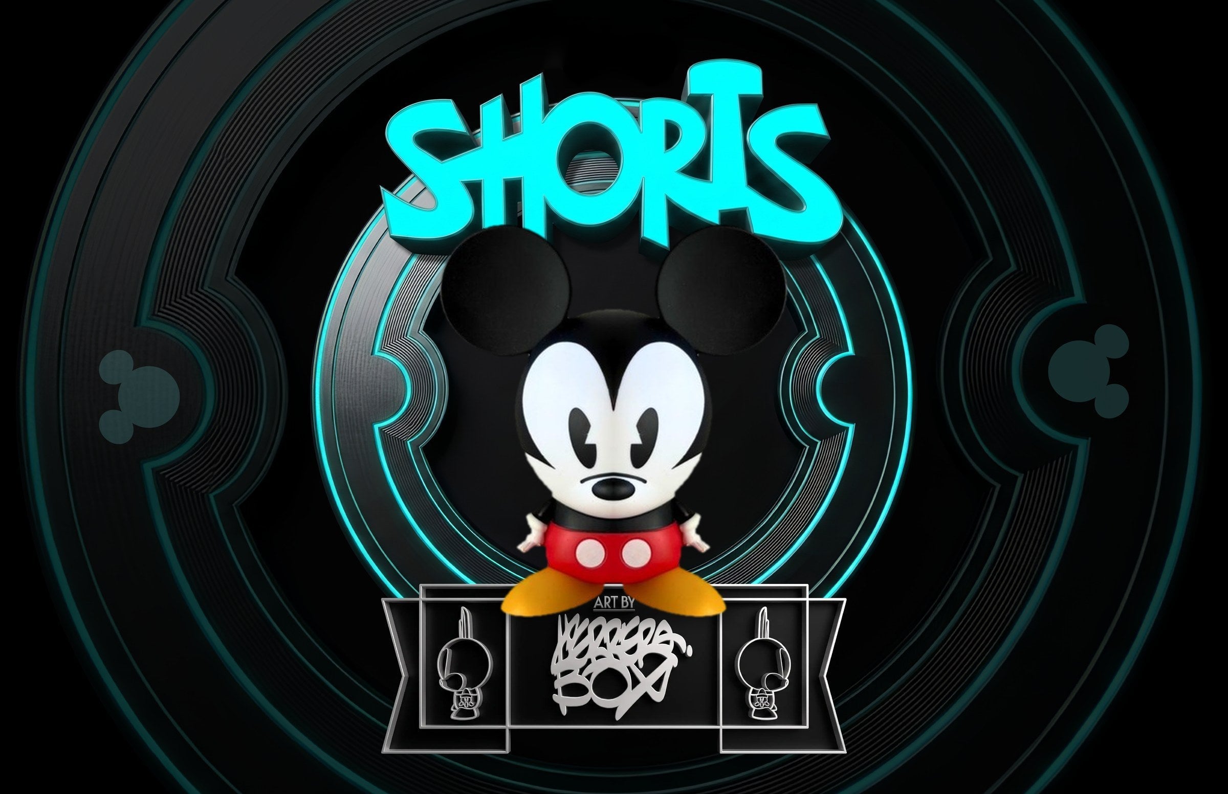 Disney Shorts by Mintbrain Collectibles, Mickey Mouse vinyl figure, art by Herrerabox